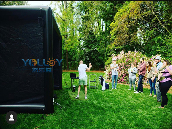 Portable Full Swing Indoor Inflatable Golf Simulator Tent for Home