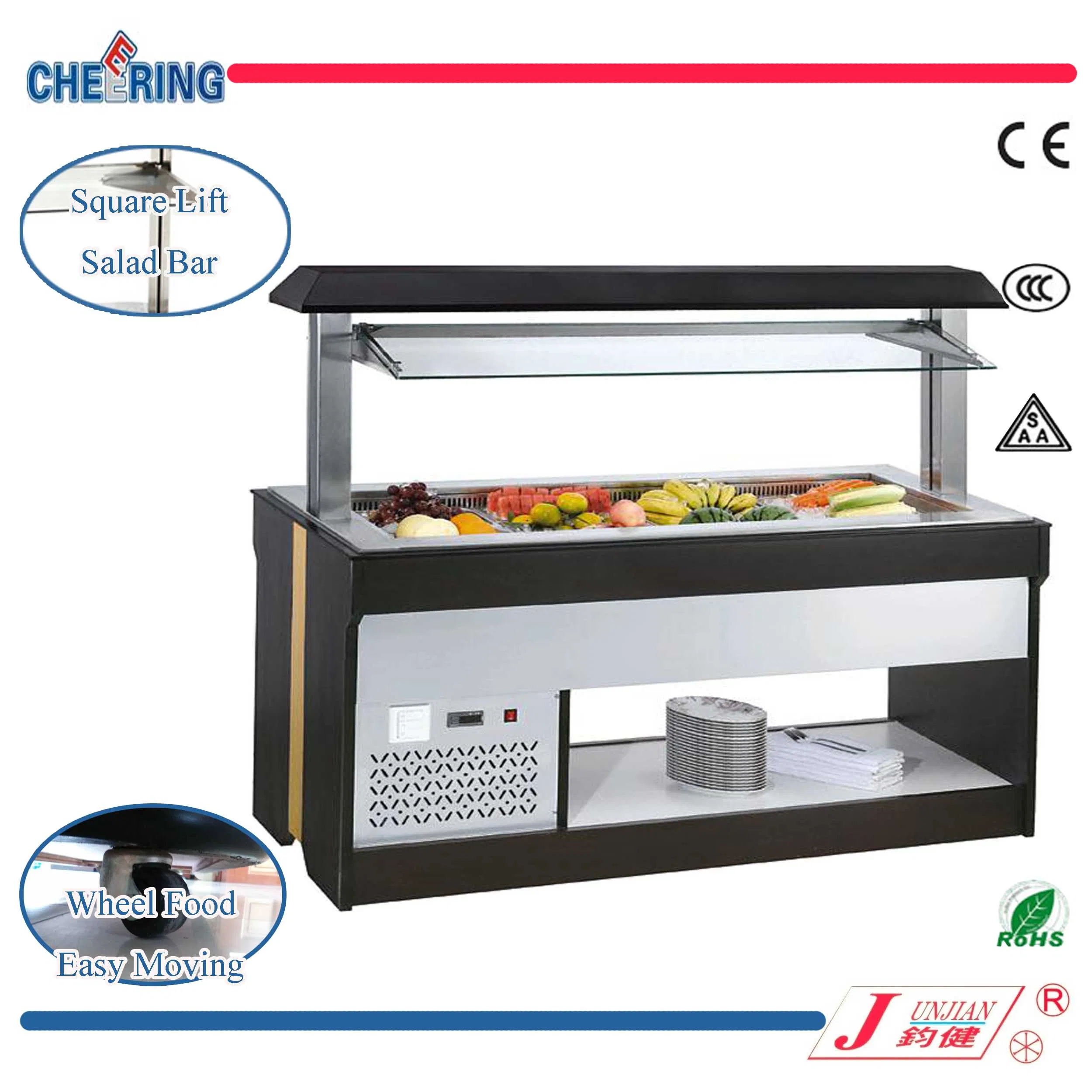 Cheering Marble Island Type Salad Bar Buffet Counter for Hotel Equipment