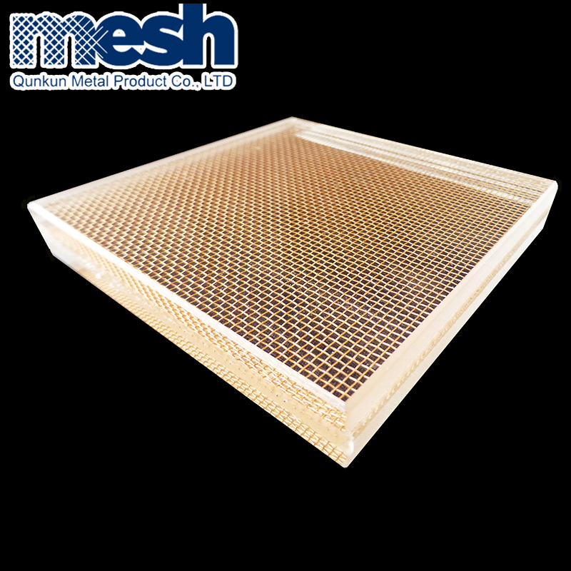Bronze Mesh for Glass Laminated, Arcitectural Metal Mesh, Glass Laminated Metal Mesh