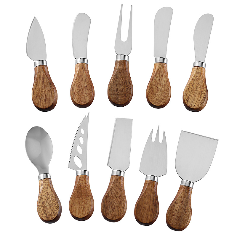 Acacia Wood Cheese Knife Set for Butter Cream and Western Dining