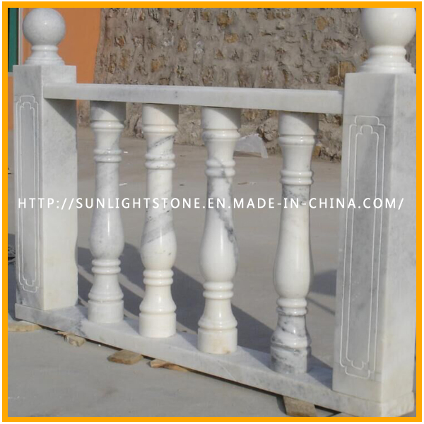Stone Carving White/Yellow Marble Stone Roman Column/Pillar