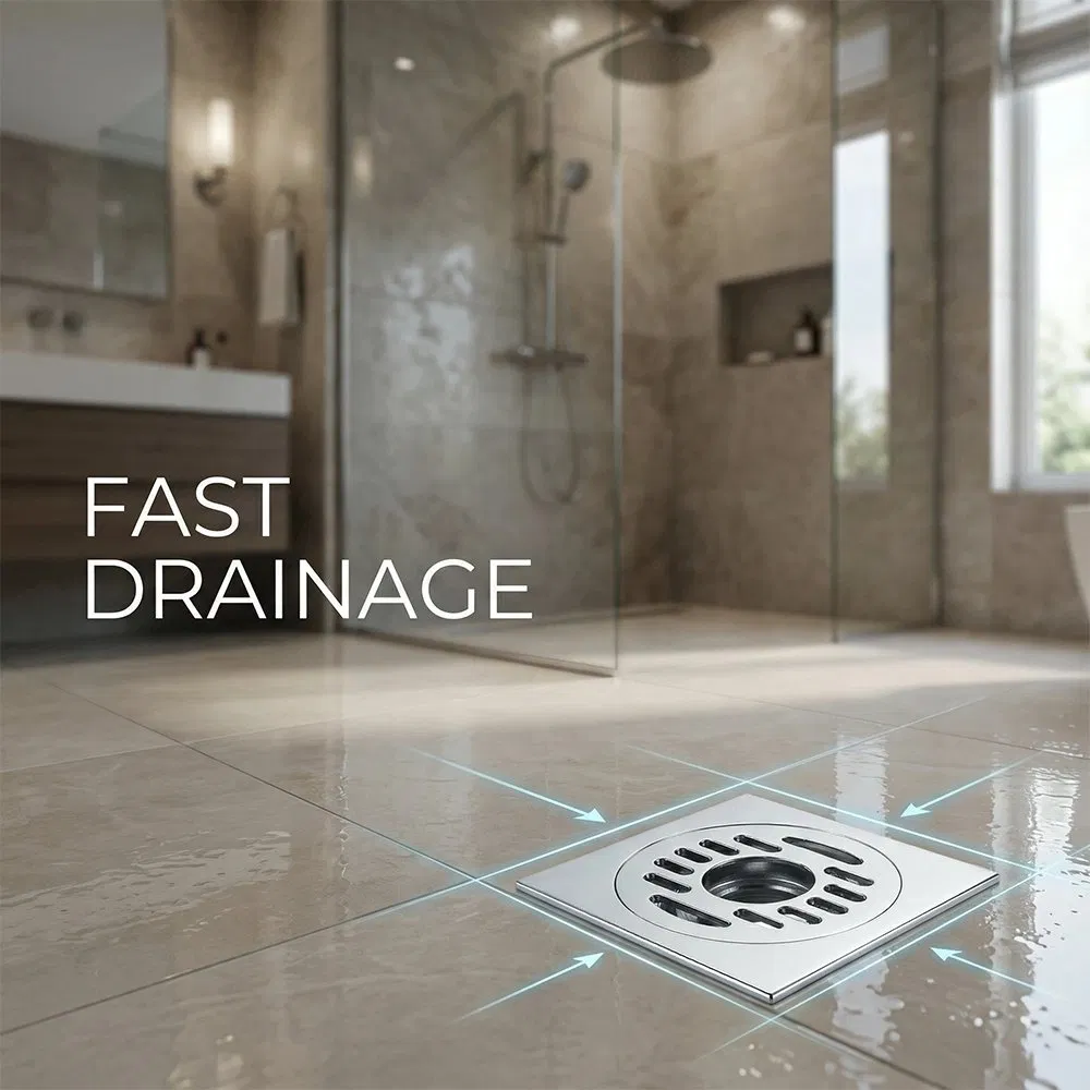 Латунный антизапаховый трап для ванной