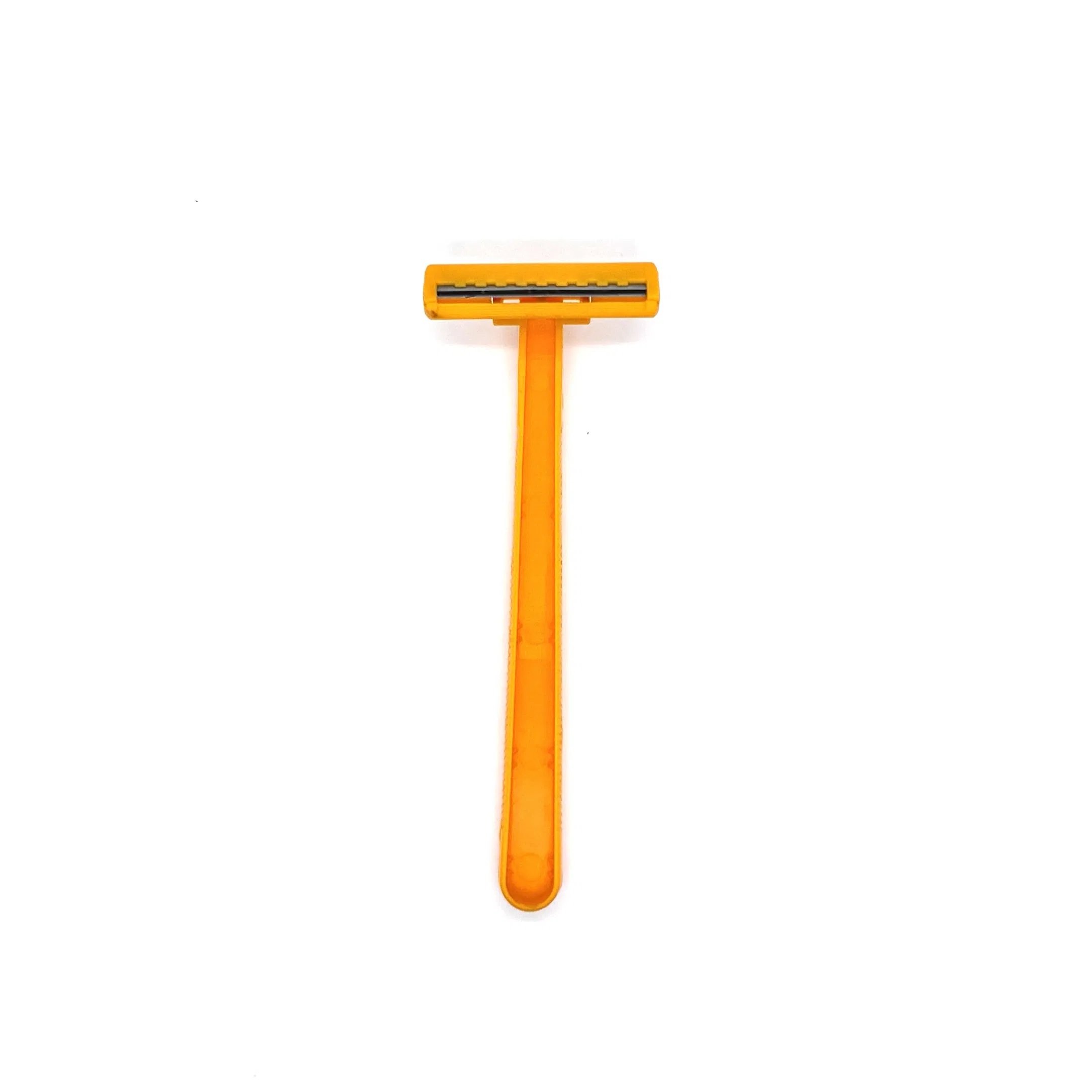 Disposable Hotel Shaving Razor - Orange Plastic Handle with Double-Layer Stainless Steel Blades 06