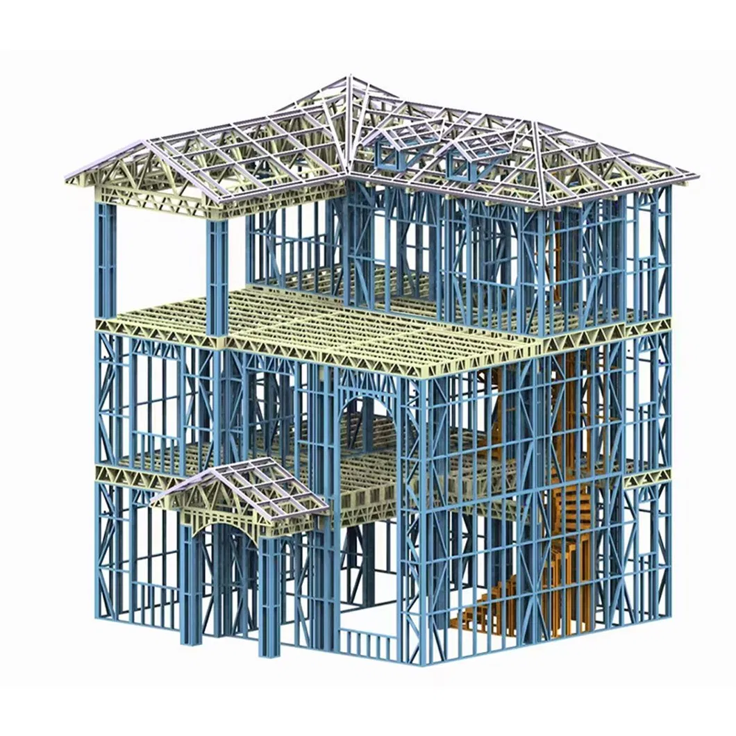 Prefabricated House for Villa Home Factory Directly Selling Steel Structure Frame Villa Houses 4 Bedroom with Huge Discount