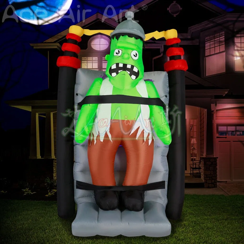 4mh Inflatable Halloween Shocking Shaking Monster with LED Lights and Air Blower for Outdoor Decoration