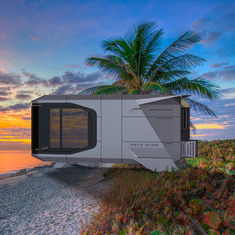 Prefab Capsule House for Portable Hotel Large Space with Two Bedrooms One Washing Room