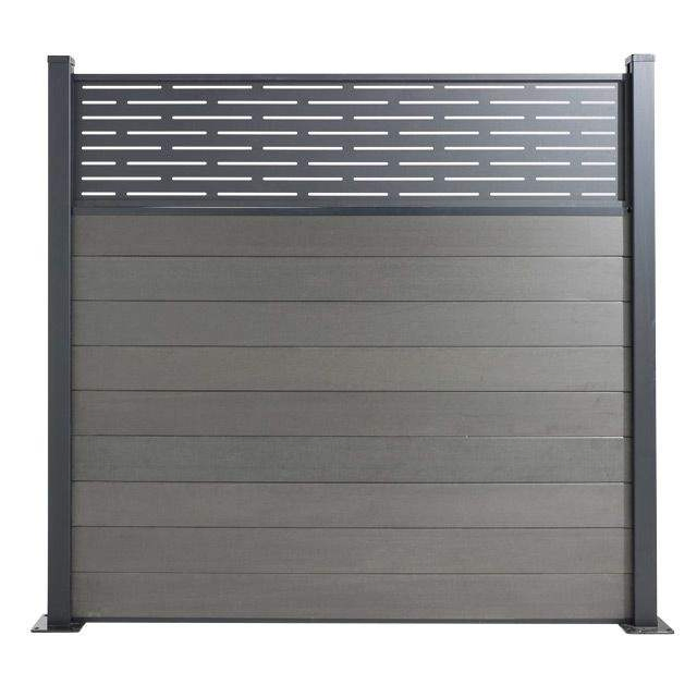 Wood Plastic Composite Fence Garden Private Fadeless Windproof WPC Fence