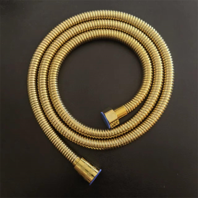 Gold Stainless Steel Flexible Shower Hose - Long, Stylish, and Durable Bathroom Water Hose Extension Pipe for Shower