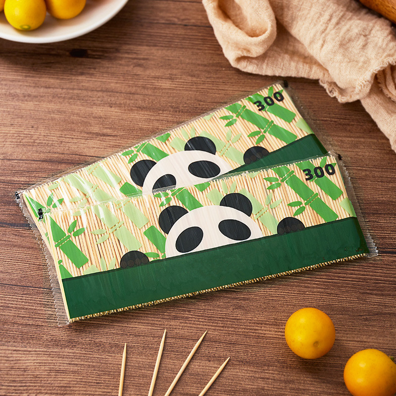 Food Contact Safe Custom Logo 1.6/1.8/2mm Disposable Bamboo Toothpick for Restaurant Party Catering Supplies