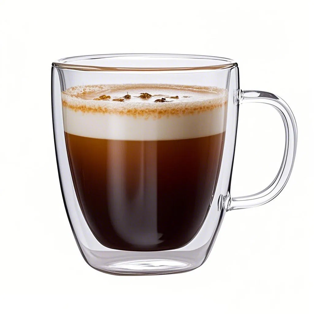 Double Walled Glass Coffee Cups Mugs Tall Insulated Mugs for Espresso, Latte, Cappuccino, Tea, Water, Juice, Milk Drinking