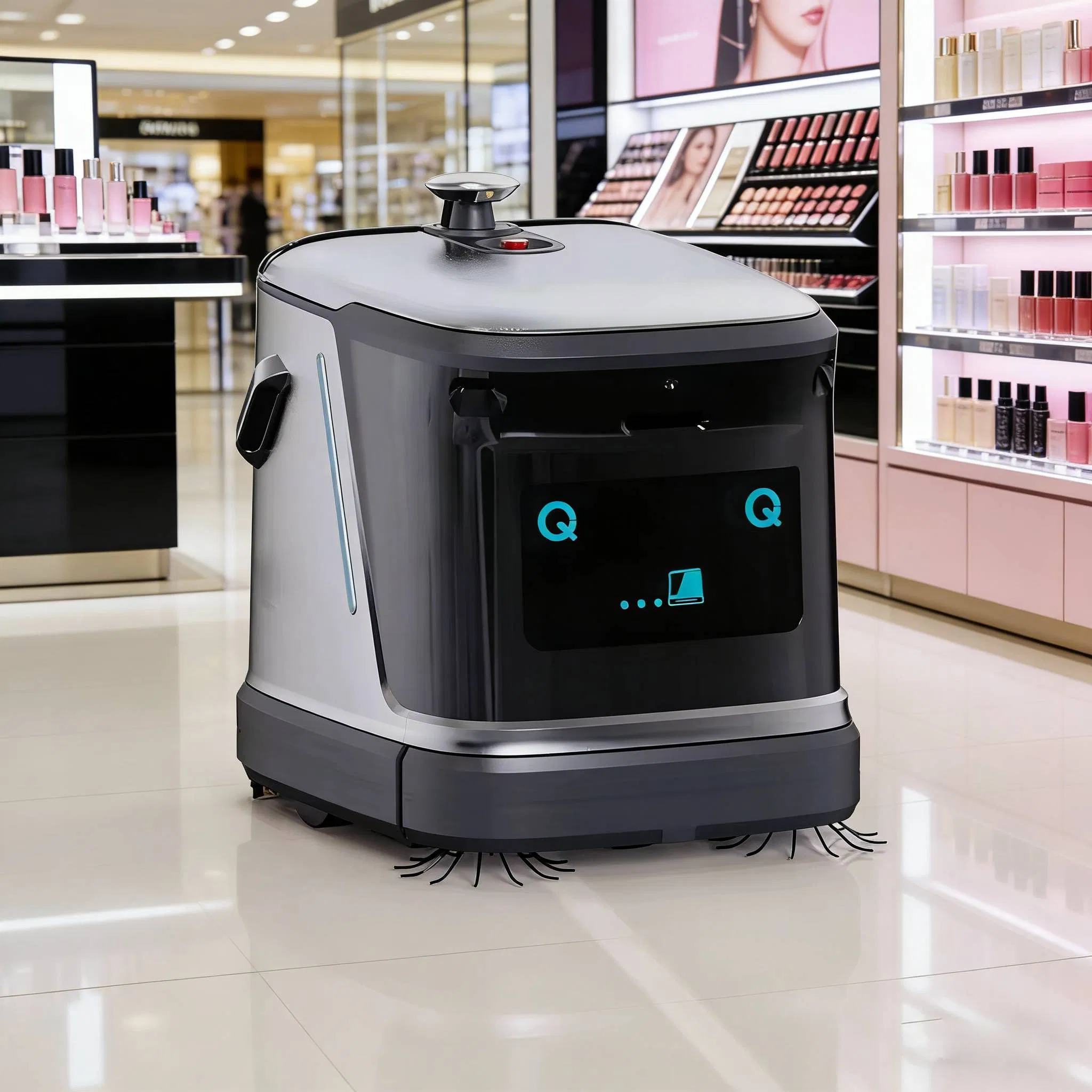Commercial Cleaning Robot Smart Self-Cleaning Vacuum with Dust Pushing Feature for Floor Cleaning and Mopping Auto