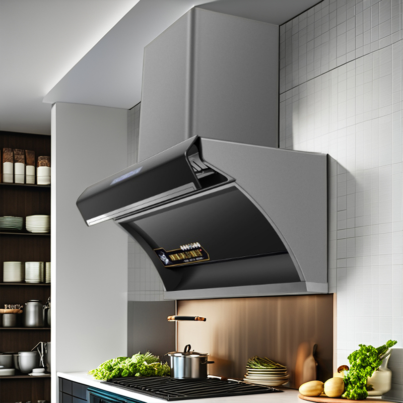 Professional L-Shaped Range Hood Home Appliance Delivers Powerful Side-Draft Suction with Enhanced Airflow Performance