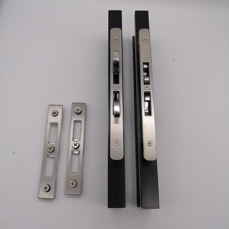 14mm Slim Aluminum Framed Profile Sliding Cavity Glass Pull Lock