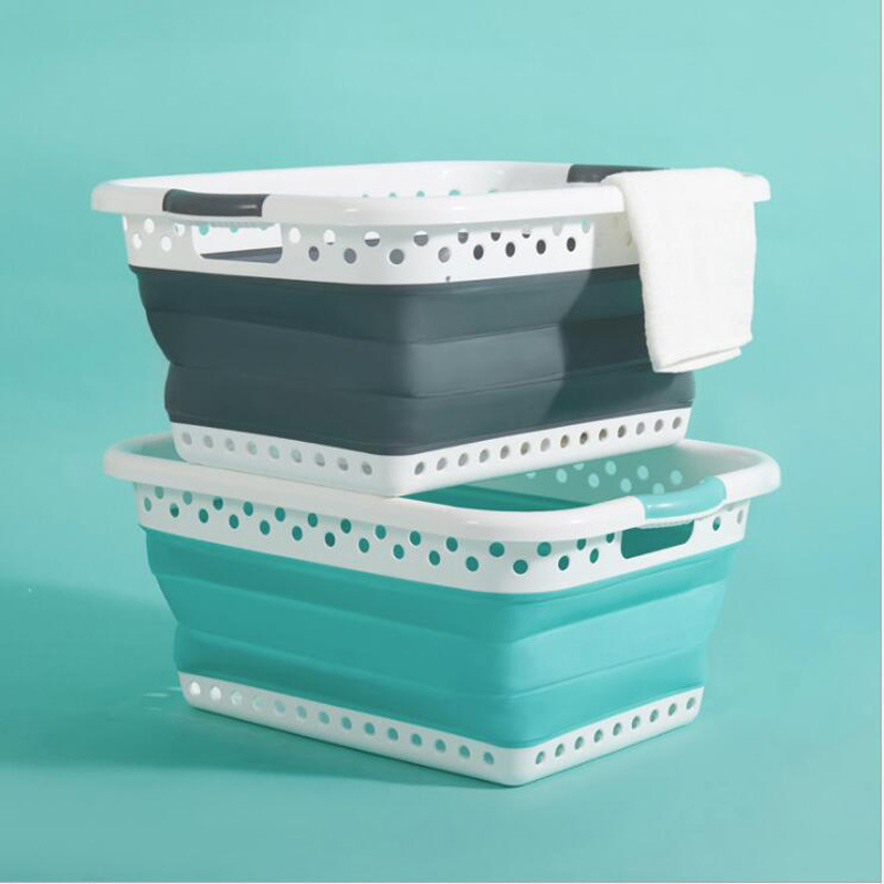 Collapsible Laundry Basket Washing Clothes Bin Pop-up Space Saving Foldable Bucket Wbb15642