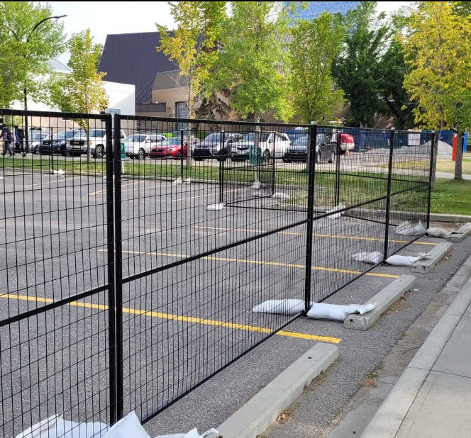 Temporary Fence Construction Panel 6h X 9.5L Fence Panel - Powder Coated