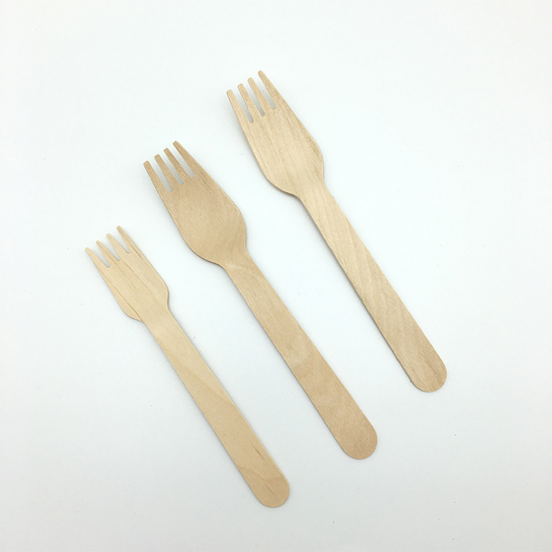 Hot Sale 160mm Disposable Wooden Fork Eco-Friendly Cutlery
