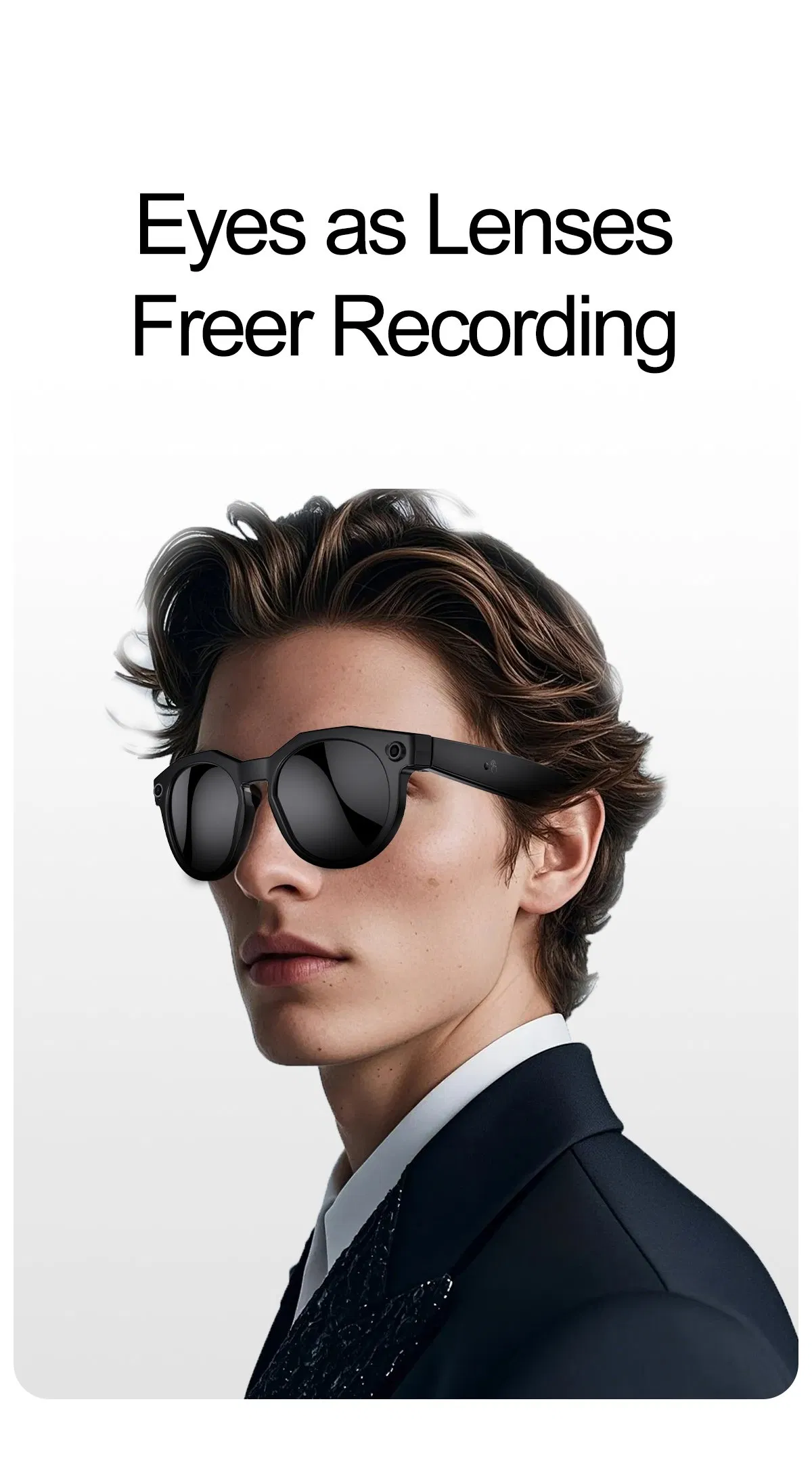 Speak & Translate Instantly—Hassle-Free for Business Talks/Travel, Multi-Language Coverage, Ai Glasses