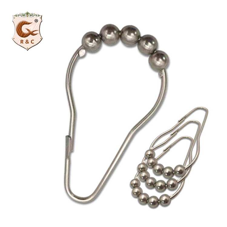 Wholesale Set of 12 Hooks Shower Curtain Rings Hooks for Bathroom