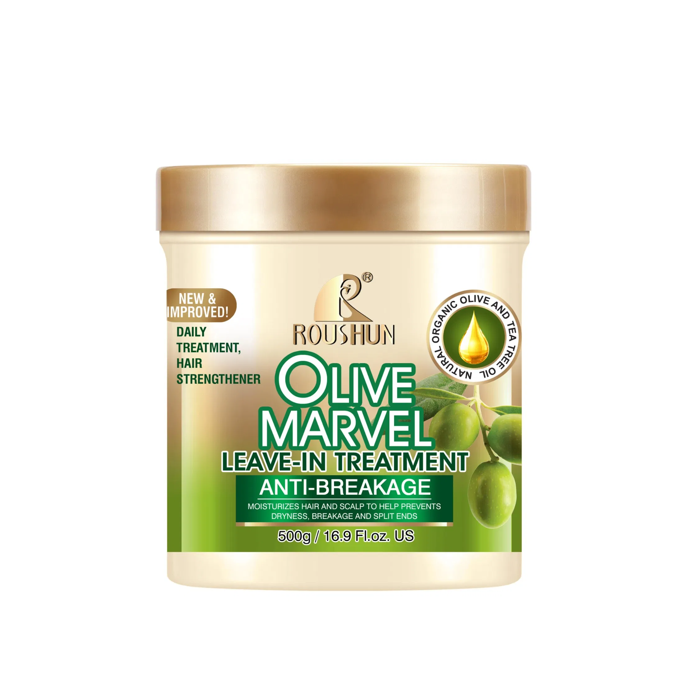 Olive Hair Treatment Hair Therapy Hair Care Smooth Private Label Roushun 500g