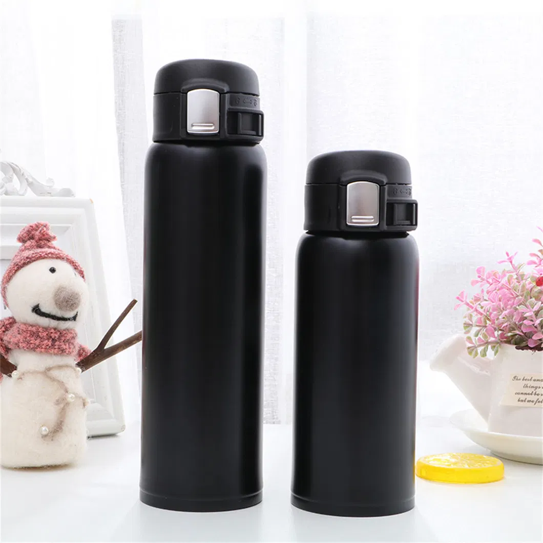 Custom Logo Pop up Lid Stainless Steel Insulated Drinking Cup Water Bottle