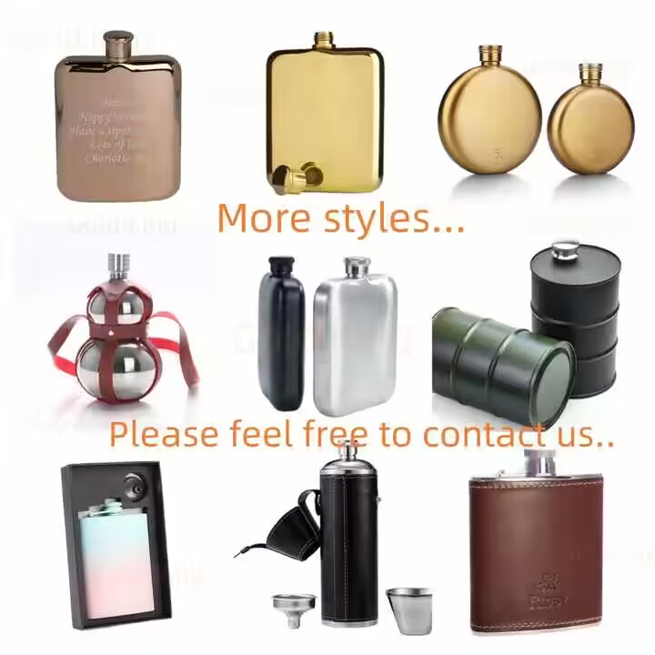 Low Price Leak Proof Stainless Steel Liquor Whiskey Vodka Black Gold Silver 4oz 5oz 6oz 7oz 8oz Alcohol Hip Flask for Bar Party Camping