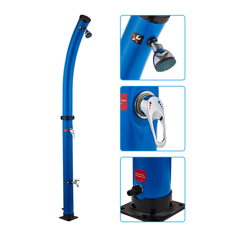 20L Blue Beach Outdoor Poo Shower Solar Instant Shower Water Garden Qutdoor Beach Shower Column