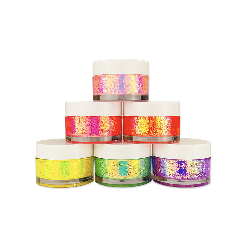 UV Neon Glitter Makeup Eyeshadow Face Body Hair Cream Glitter Glue Gel