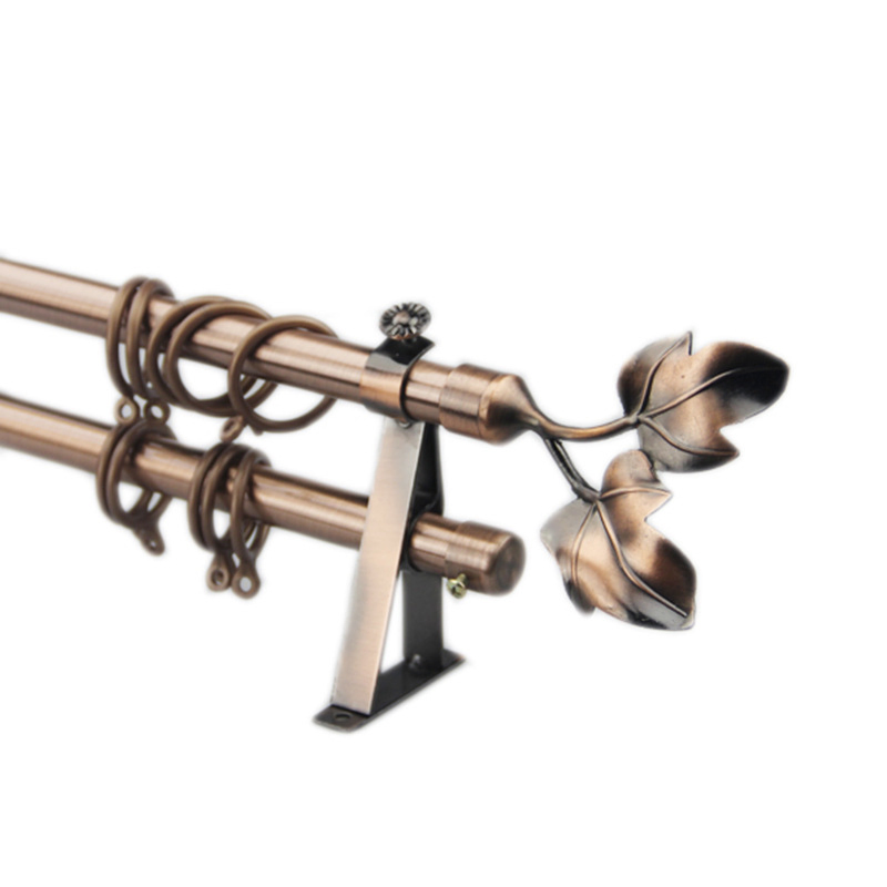 High Quality Modern European Style 16-19mm Telescopic Roman Decorative Head Curtain Rod