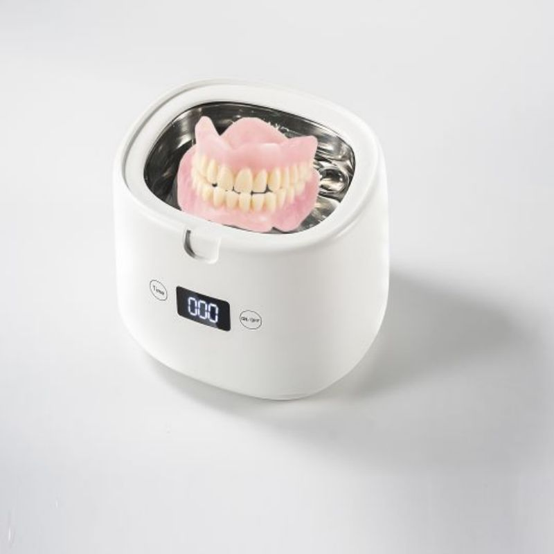 Portable Home Small Round Dental Ultrasonic Cleaner Soaq Ultrasonic Retainer Cleaner Dentures Ultrasonic Denture Cleaner