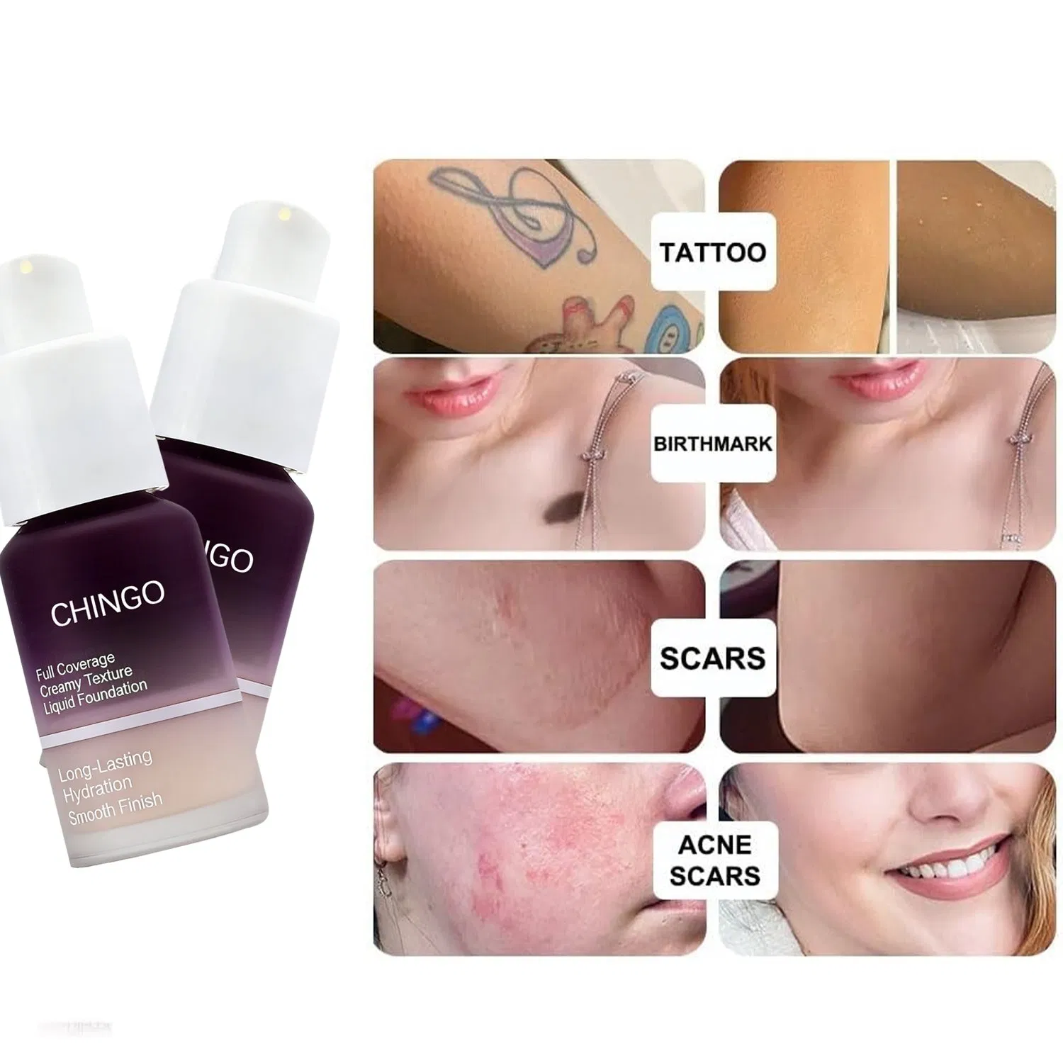 Lightweight Sheer Liquid Foundation Creates Natural Effortless Flawless Skin