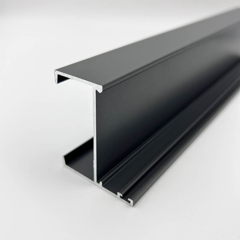 Whole Sales Silver Black Coffee Powder Coating Extruded Aluminium Profile