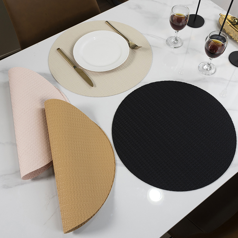 Luxury Waterproof PVC Leather Dining Table Mats for Weddings