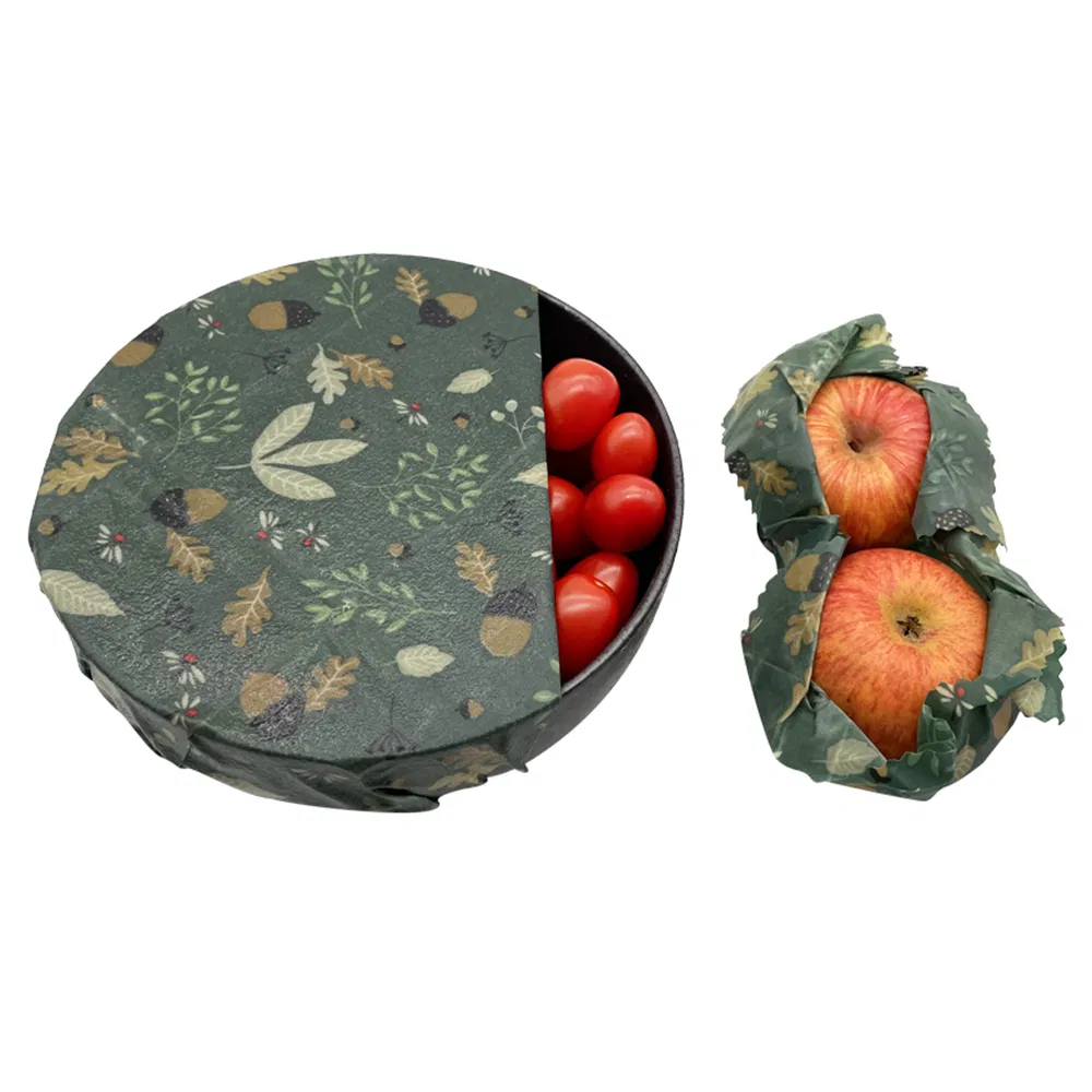 Biodegradable Customized Eco Friendly Reusable Organic Beeswax Food Wrap for Food Packaging