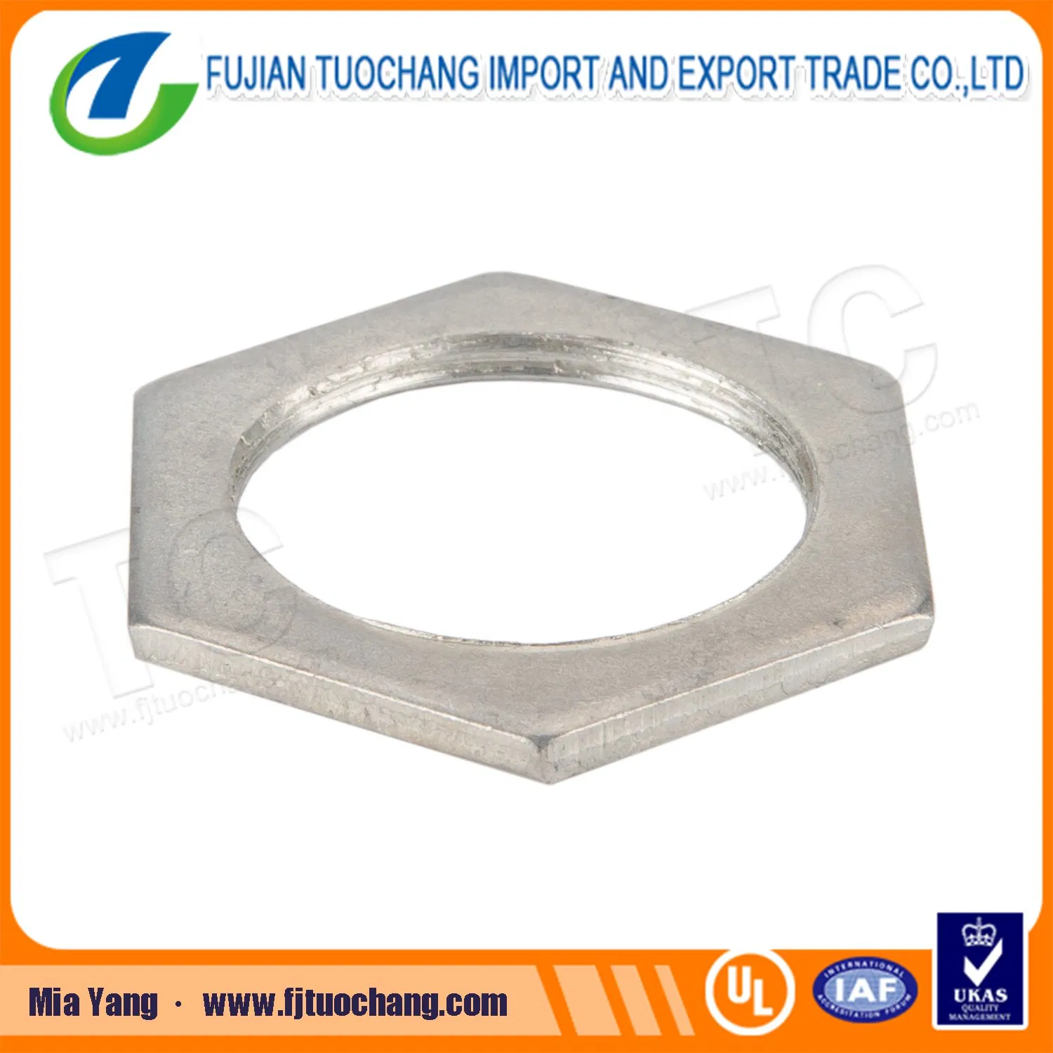 Galvanized Steel Hexagon Locknut / Hexagon Lock Nuts