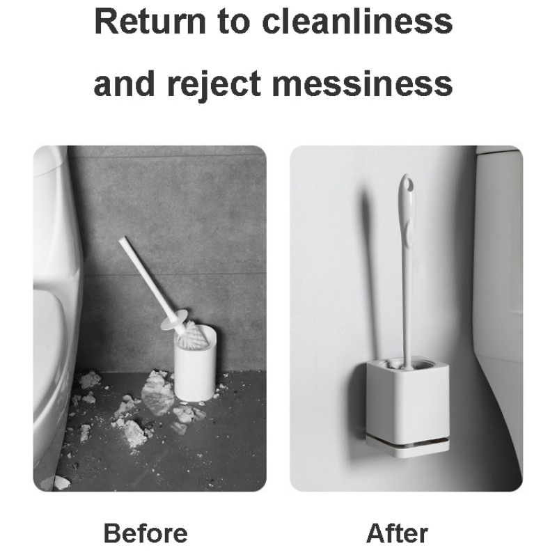 Держатель для ершика с щеткой, настенный, пластиковый