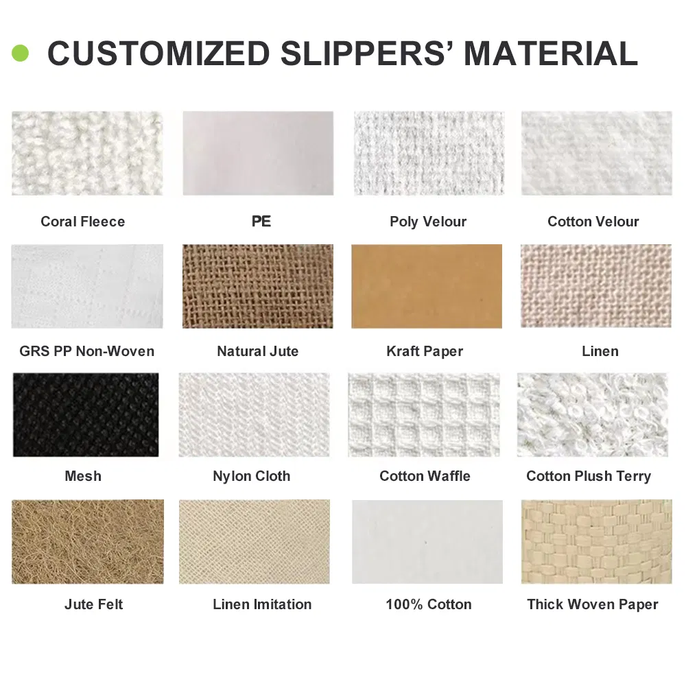 Customizable Colors Suitable for Adult Hotel Travel Disposable Slippers