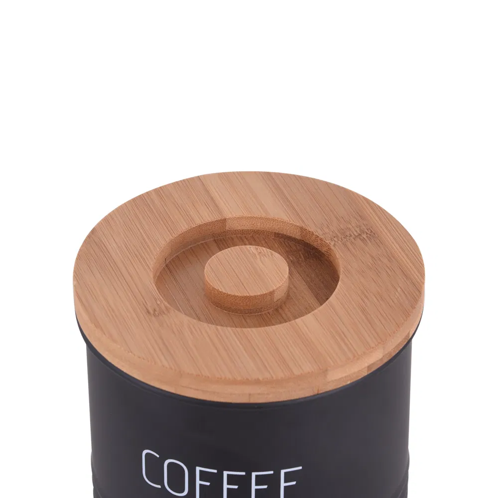 Набор банок для чая, кофе и сахара с бамбуковой крышкой