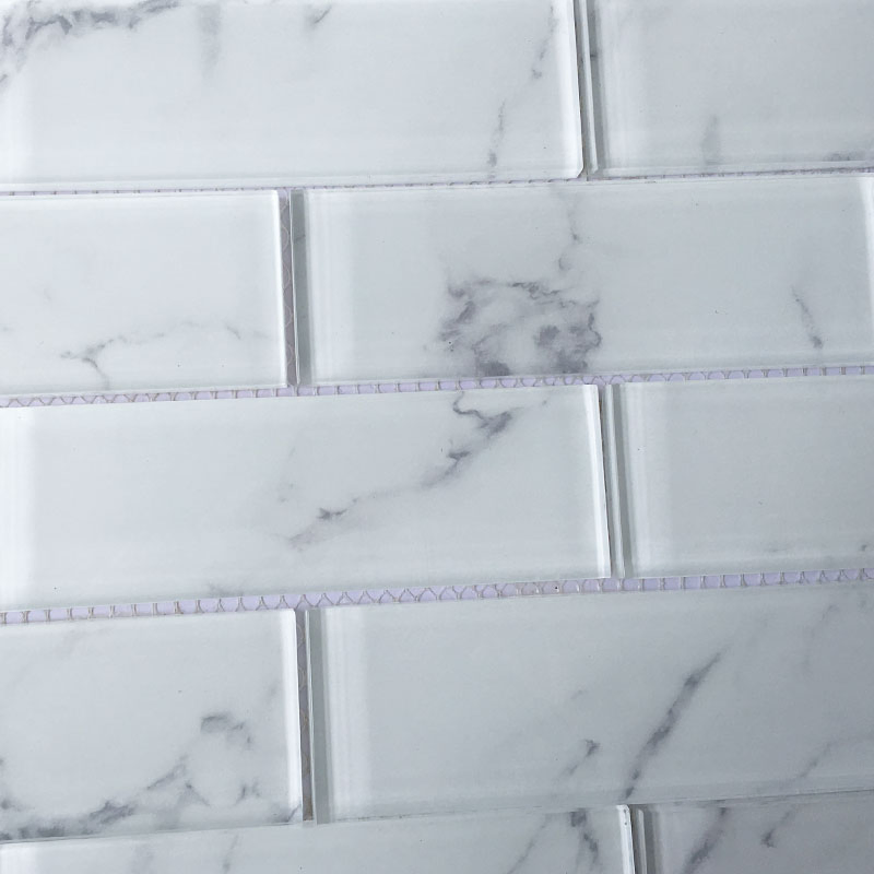 Стеклянная мозаика для стен 300x300 мм, метро