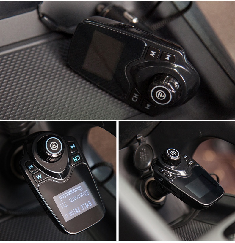 FM трансмиттер автомобильный T11 громкая связь USB зарядка