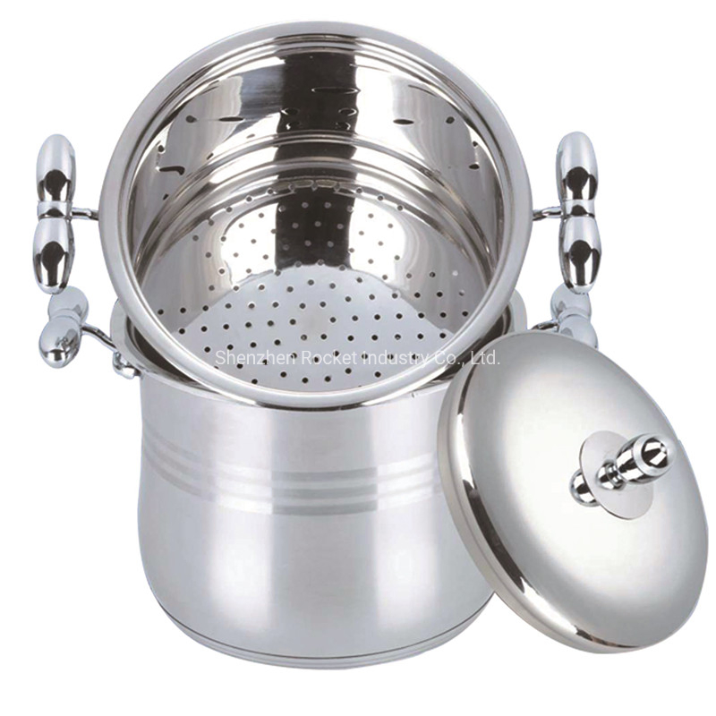 Кастрюля-пароварка из нержавеющей стали 4-12 л