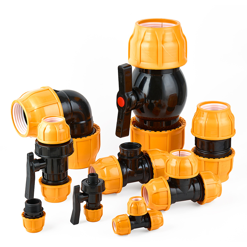 Quick Connect HDPE PP Pipes Compression Fitting Irrigation for Water Supply