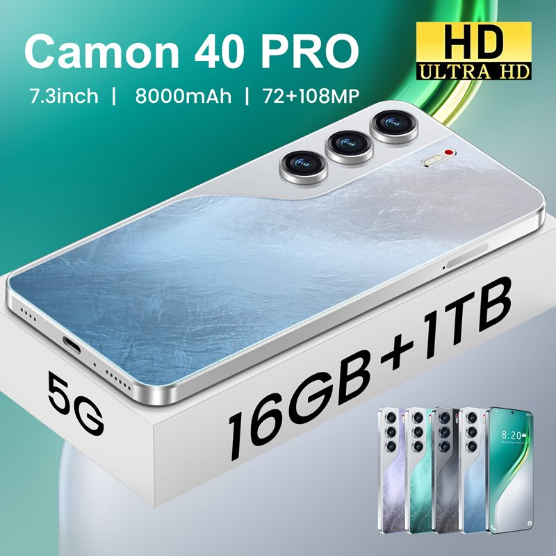 2025 Popular Phone 16GB+1tb Camon40 PRO Android14 5g Mobile Smart Cellphone