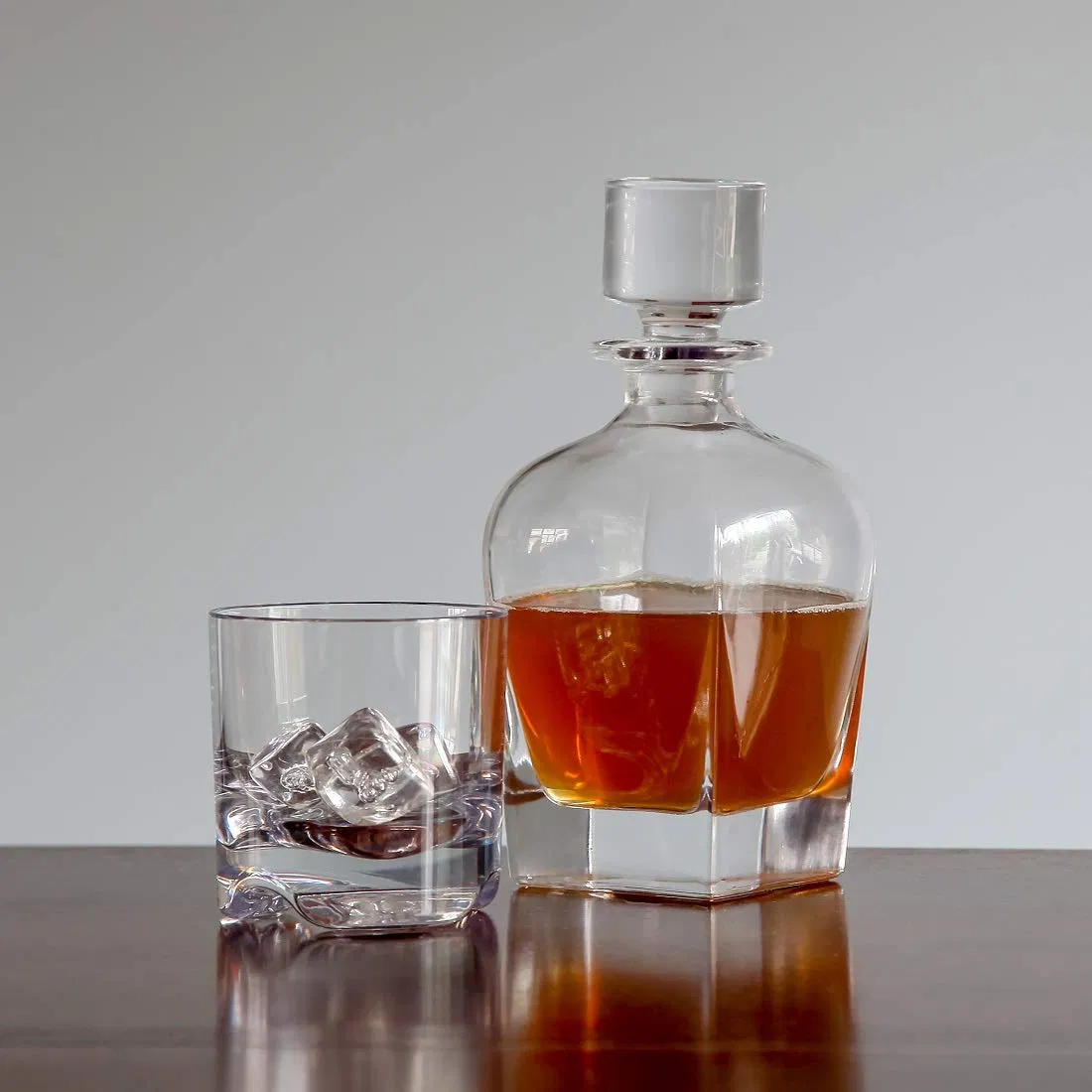 Marquis Crystal Glass Whiskey Decanters with 4 Double Old-Fashioned Glasses Sets Decanters