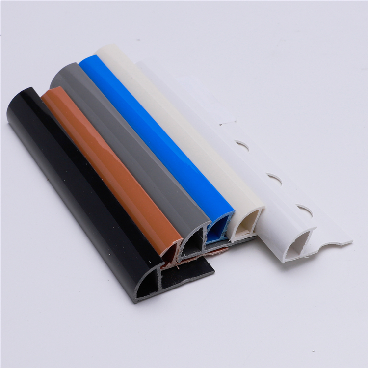 Niu Yuan Good Quality 10mm Plain Cream Round Edge PVC Tile Trim