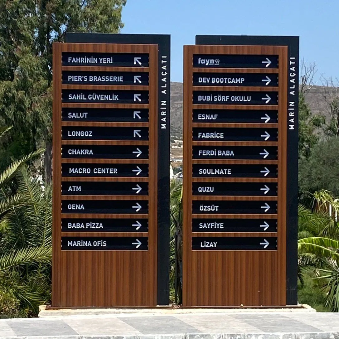 Custom Durable Pylon Sign Wayfinding Guidance Sign Plates