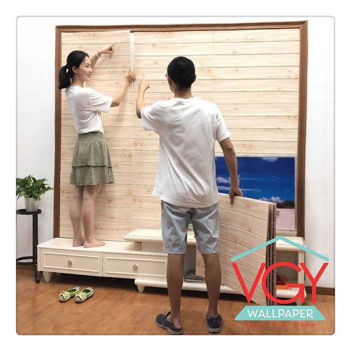 2021 3D Foam Wallpaper Waterproof XPE PE Foam Self Adhesive Foam Wall Sticker Brick Wood Cartoon Designs Soft Kids Room for DIY Wall Decoration