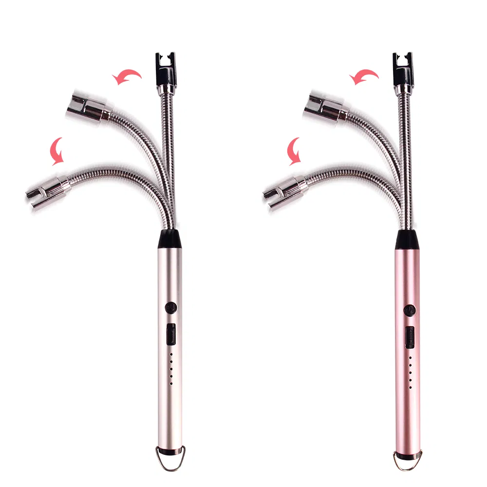 Electric Rechargeable Arc Candle Lighter USB Lighter with Upgraded LED Battery Display Safety Switch