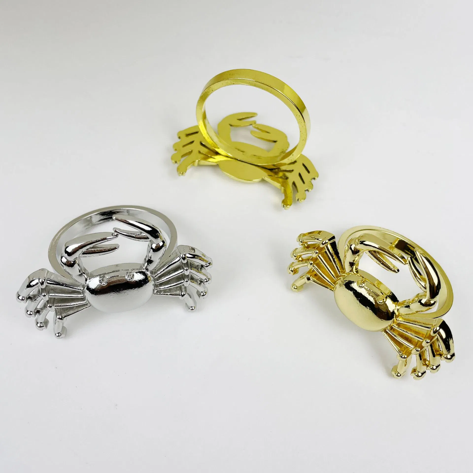 New Design Crab Exquisite Creative Table Decoration Napkin Rings