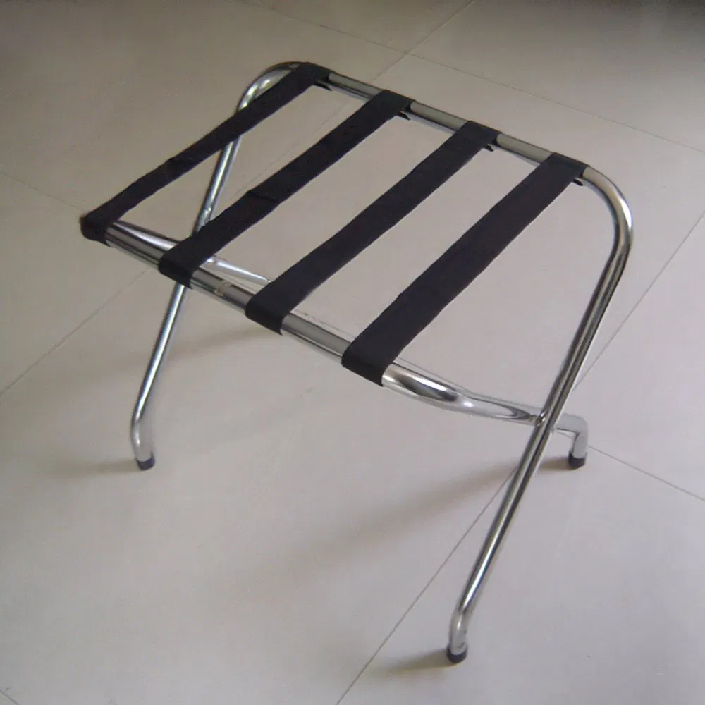 X-Shape Metal Luggage Rack Suitcase Stand Hotel Travel Bag Storage