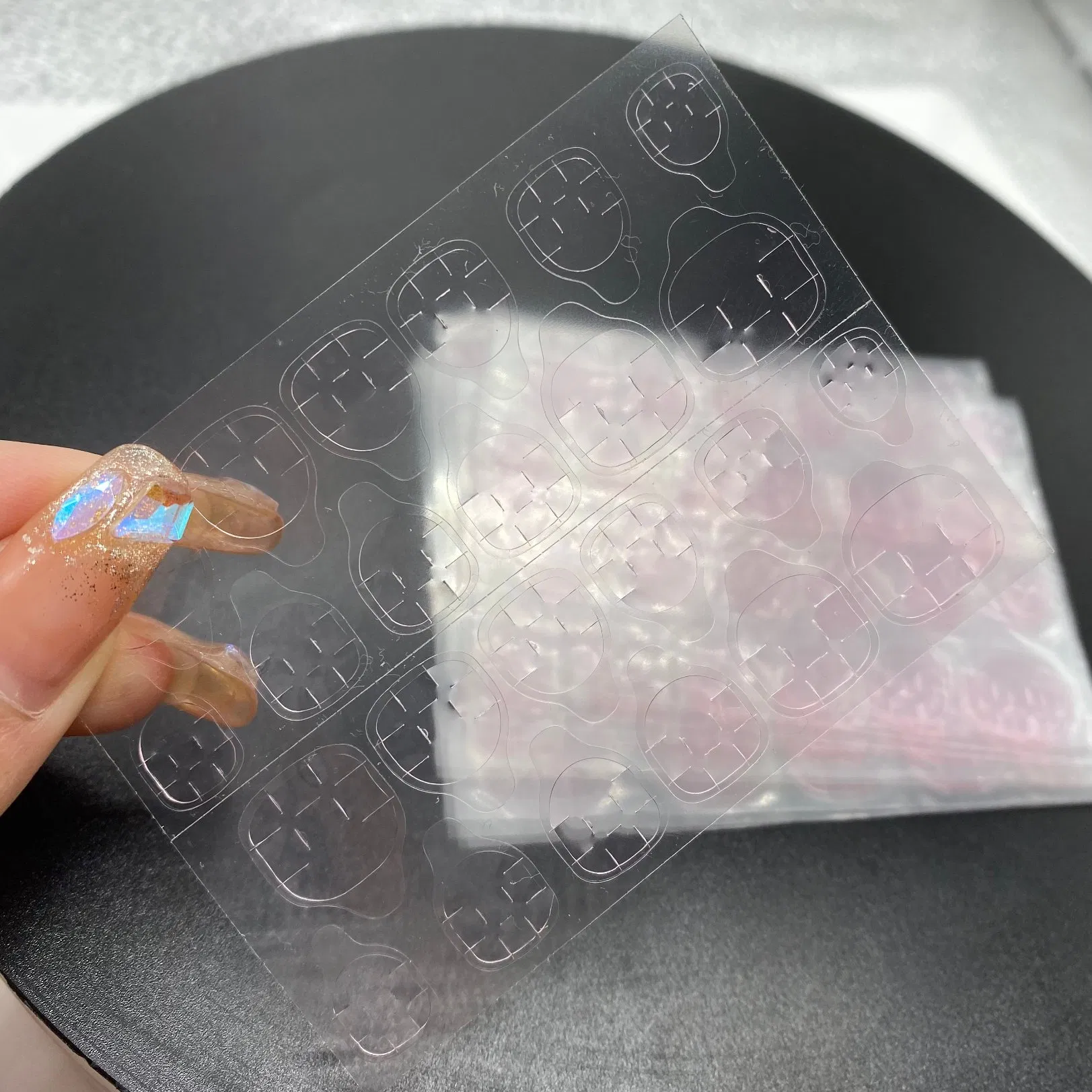 6cmx8cm 120PCS Double Sided False Nail Art Adhesive Tape Glue Sticker DIY Tips Fake Nail Acrylic Manicure Gel Makeup Tool